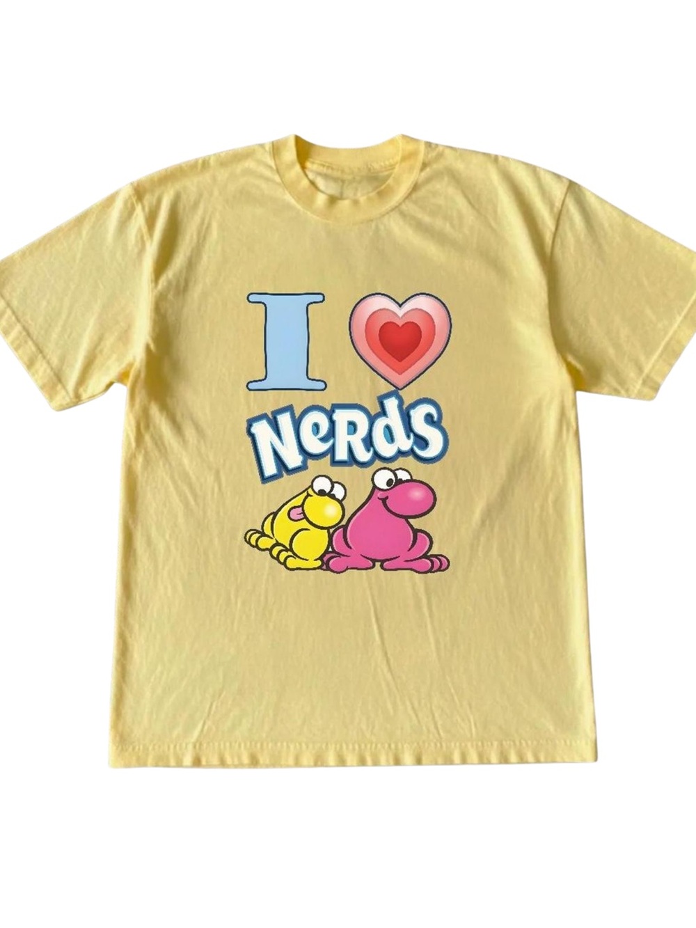 Gildan I love Nerds Yellow Graphic T‑Shirt